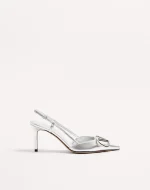 Valentino Vlogo Signature Slingback Pump In Laminated Nappa Leather 80Mm